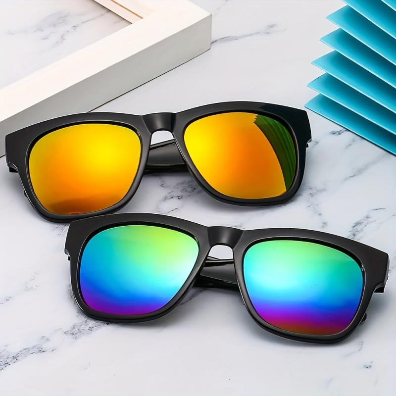 Square Sunglasses Mirrored UV400 Sun Shades Glasses for Driving