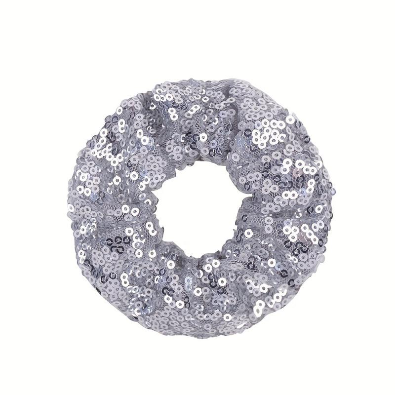 4pcs Large Glitter Sequin Hair Tie Y2K Hair Rope Hair Accessories