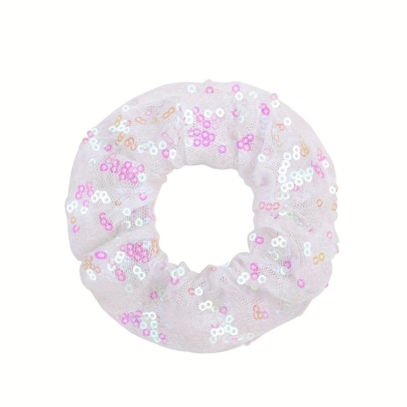 4pcs Large Glitter Sequin Hair Tie Y2K Hair Rope Hair Accessories