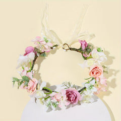Adjustable Wreath Flower Headband Bridal Headpiece