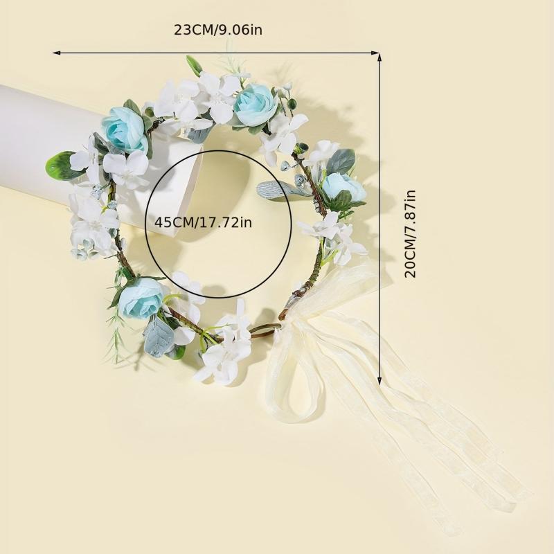 Adjustable Wreath Flower Headband Bridal Headpiece