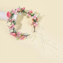 Adjustable Wreath Flower Headband Bridal Headpiece