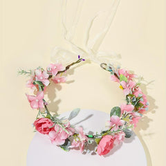 Adjustable Wreath Flower Headband Bridal Headpiece
