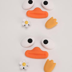 10pcs Cartoon Duck Shoe Charms PVC Soft Shoe Decorations