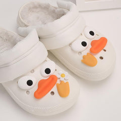 10pcs Cartoon Duck Shoe Charms PVC Soft Shoe Decorations