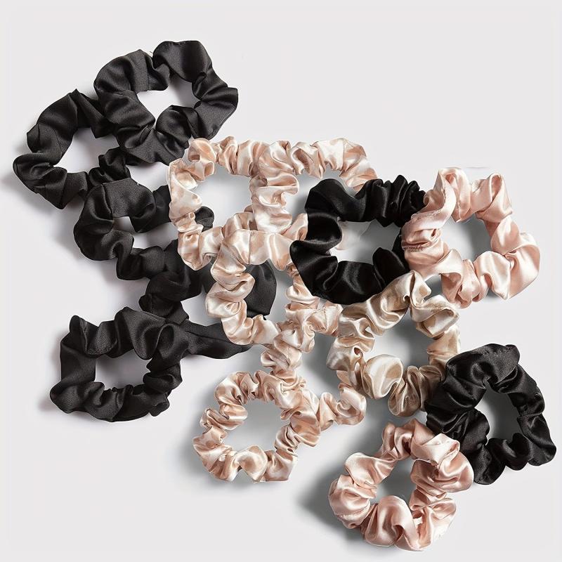 Satin Scrunchies Hair Tie Silky Hair Rope Ponytail Holder Hair Accessories