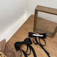 Bowknot Hair Clip Long Ribbon French Barrette Hair Accessories
