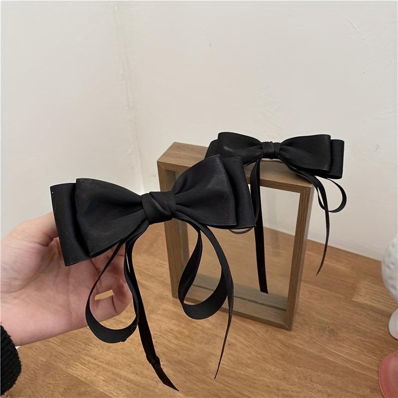 Bowknot Hair Clip Long Ribbon French Barrette Hair Accessories