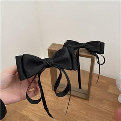 Bowknot Hair Clip Long Ribbon French Barrette Hair Accessories