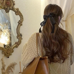 Bowknot Hair Clip Long Ribbon French Barrette Hair Accessories