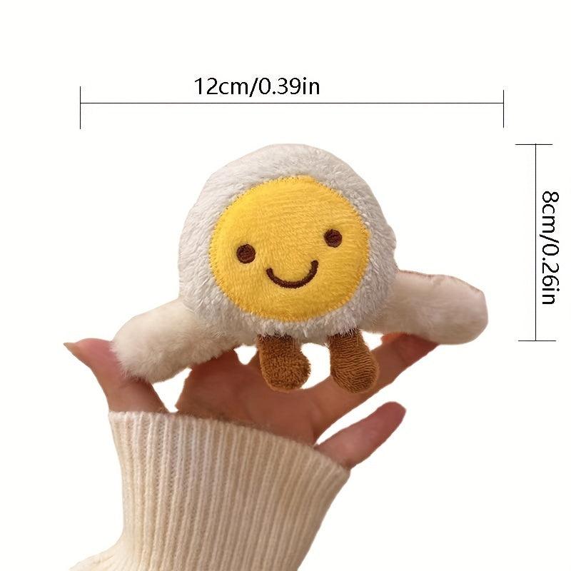 Egg Plush Doll Hair Claw Ponytail Holder