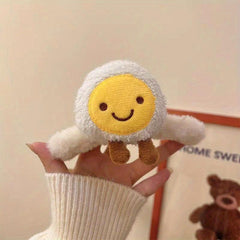 Egg Plush Doll Hair Claw Ponytail Holder