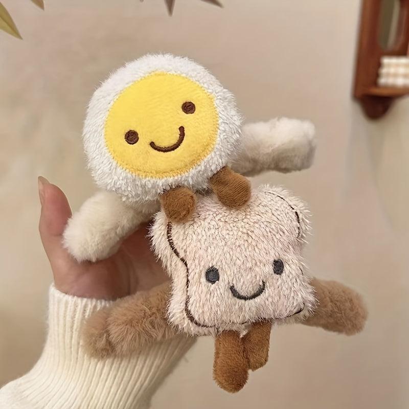 Egg Plush Doll Hair Claw Ponytail Holder