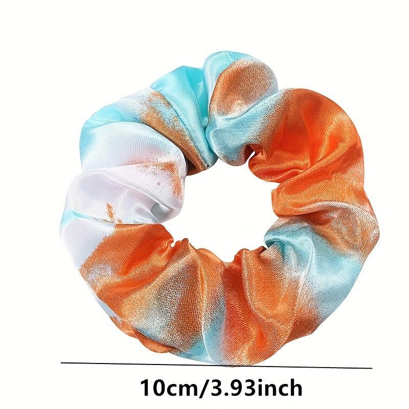 12pcs Sweet Large Scrunchie Hair Rope Gradient Y2K Hair Accessories