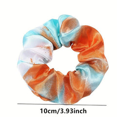 12pcs Sweet Large Scrunchie Hair Rope Gradient Y2K Hair Accessories