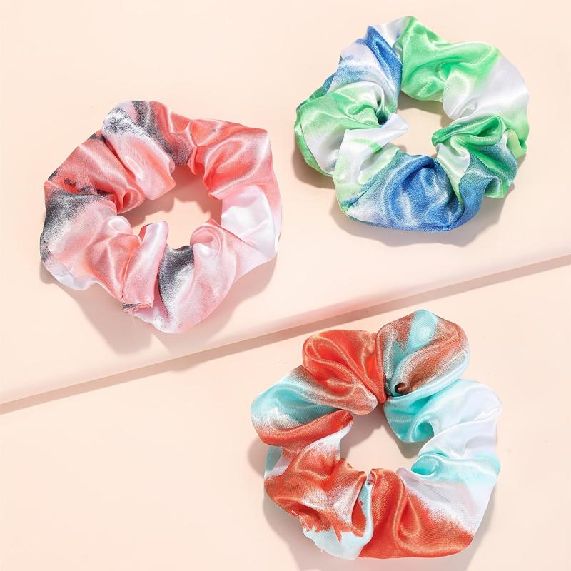 12pcs Sweet Large Scrunchie Hair Rope Gradient Y2K Hair Accessories