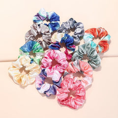 12pcs Sweet Large Scrunchie Hair Rope Gradient Y2K Hair Accessories