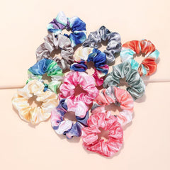 12pcs Sweet Large Scrunchie Hair Rope Gradient Y2K Hair Accessories