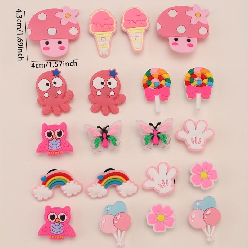 Pink Mushroom Octopus Shoe Charm DIY Shoe Accessories Clogs Shoe Charm