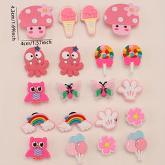 Pink Mushroom Octopus Shoe Charm DIY Shoe Accessories Clogs Shoe Charm