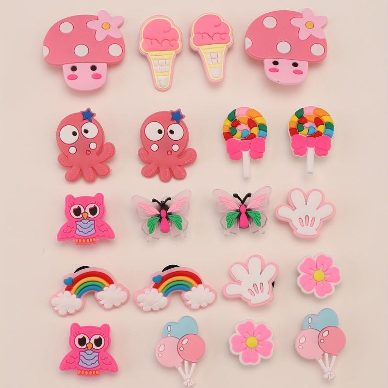 Pink Mushroom Octopus Shoe Charm DIY Shoe Accessories Clogs Shoe Charm