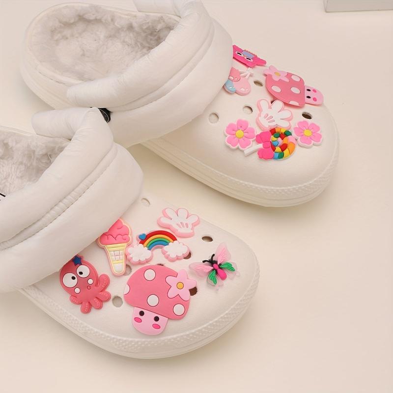 Pink Mushroom Octopus Shoe Charm DIY Shoe Accessories Clogs Shoe Charm