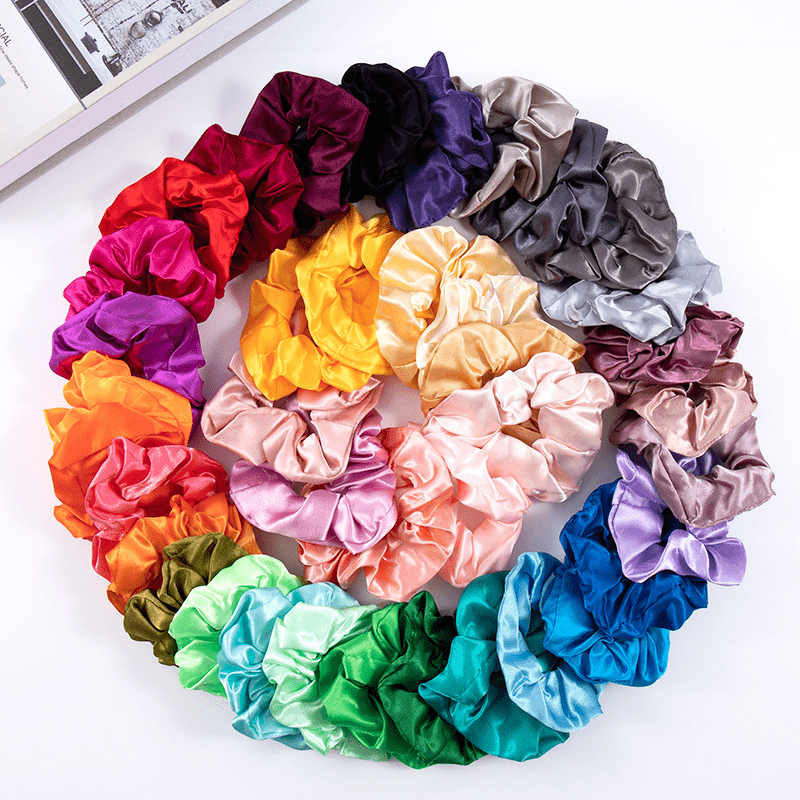 Y2K Satin Scrunchies Large Hair Tie Silky Hair Accessories