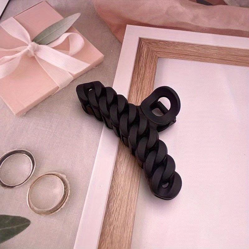Coffee Hair Claw Solid Frosted Shark Claw Hair Accessories