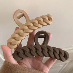 Coffee Hair Claw Solid Frosted Shark Claw Hair Accessories