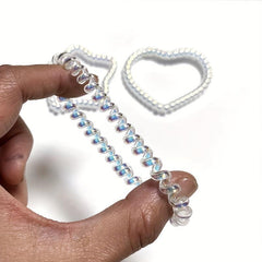 3pcs Spiral Hair Tie Set Heart Star Shape Elastic Ponytail Holder