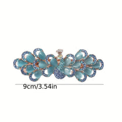 Opal Peacock Shaped Hair Clip for Women