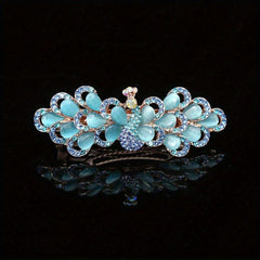 Opal Peacock Shaped Hair Clip for Women