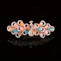 Opal Peacock Shaped Hair Clip for Women