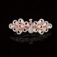 Opal Peacock Shaped Hair Clip for Women