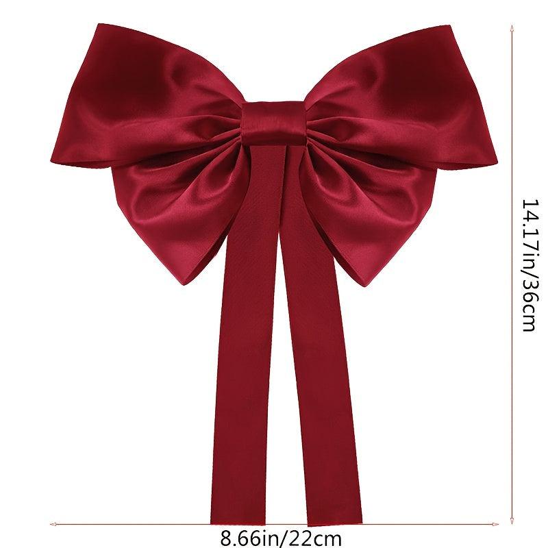 Vintage Silk Bow Ponytail Holder Hair Clip