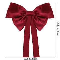 Vintage Silk Bow Ponytail Holder Hair Clip