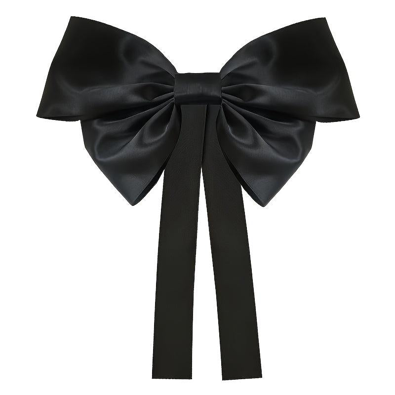 Vintage Silk Bow Ponytail Holder Hair Clip