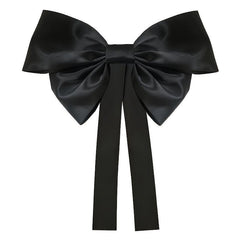 Vintage Silk Bow Ponytail Holder Hair Clip