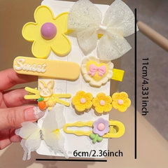 Y2K Flower Butterfly Hair Clip Snap Clip Candy Barrette Hair Slides Clip