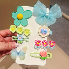 Y2K Flower Butterfly Hair Clip Snap Clip Candy Barrette Hair Slides Clip