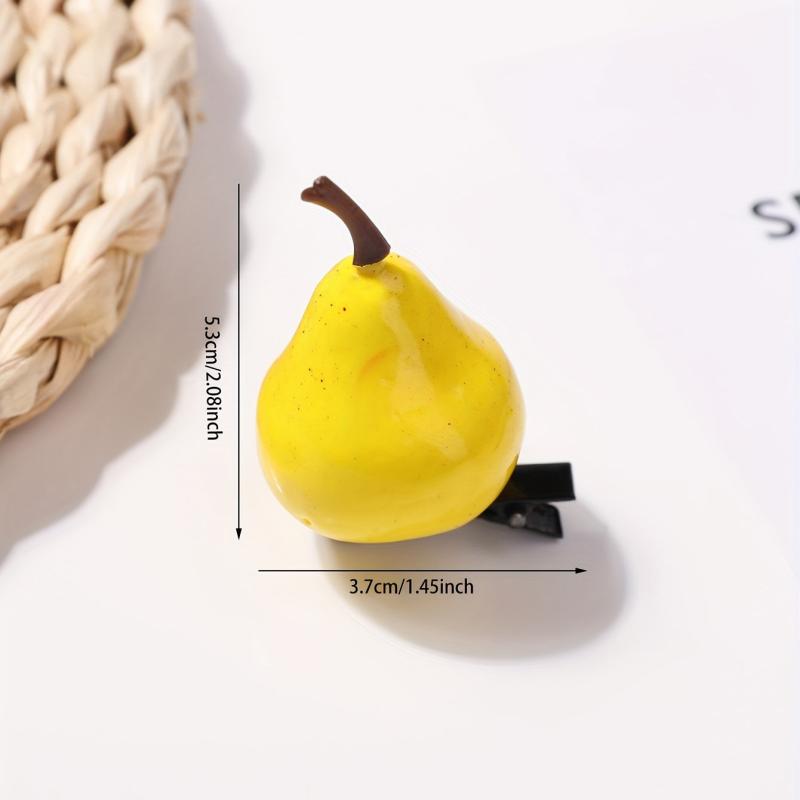 Simulation Pear Shape Hair Clip Funny Duck Billed Side Clip Hair Accessories