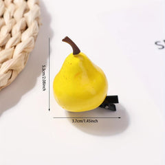 Simulation Pear Shape Hair Clip Funny Duck Billed Side Clip Hair Accessories