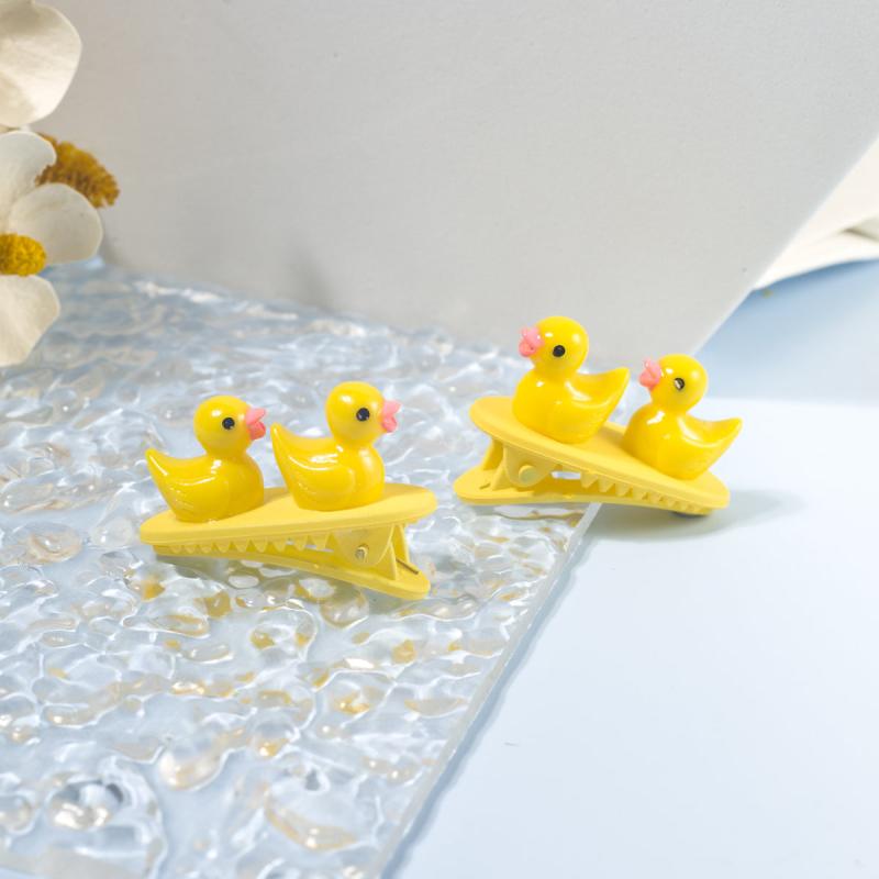 Cute Yellow Duck Hair Clip Cartoon Animal Hair Accessory