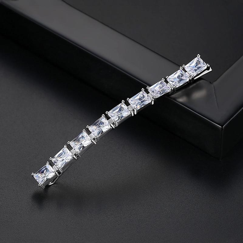 Crystal Longe Hair Clip Bobby Pin Head Jewelry