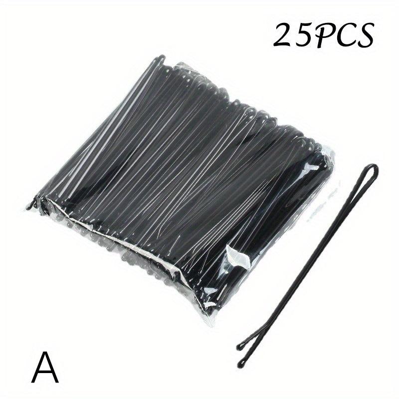 25 Pcs Hair Clips Pins Curly Wavy Slides Bobby Pins Styling Accessories