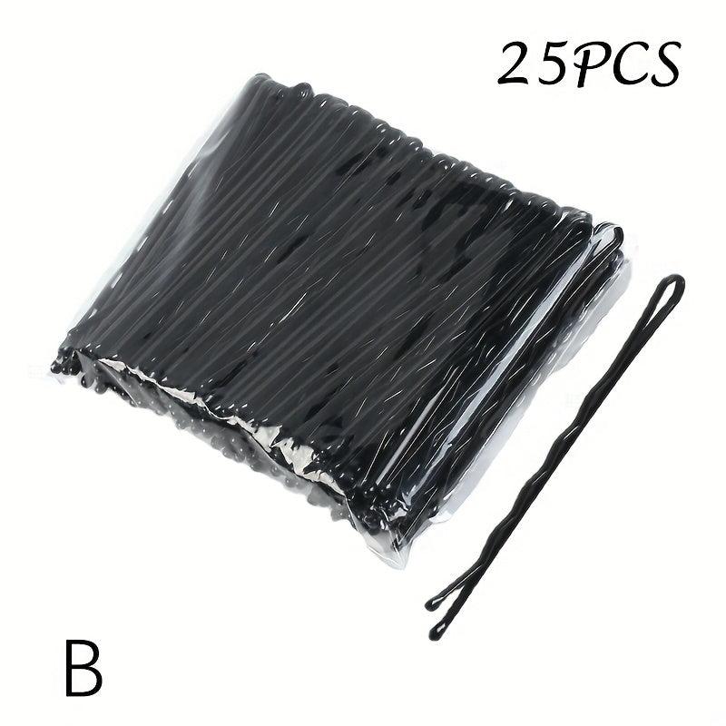 25 Pcs Hair Clips Pins Curly Wavy Slides Bobby Pins Styling Accessories
