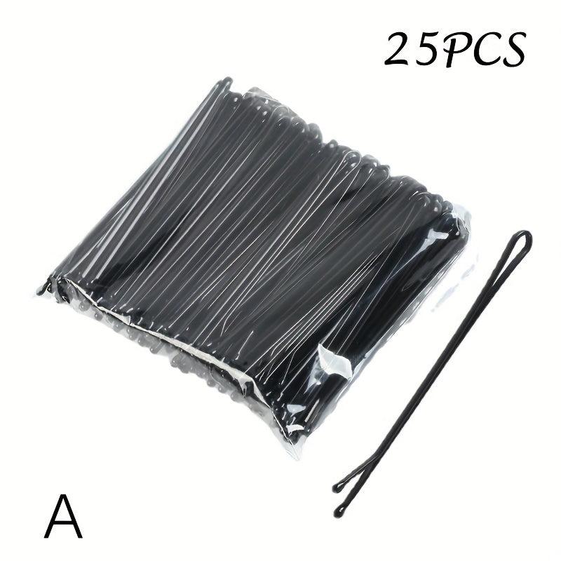25 Pcs Hair Clips Pins Curly Wavy Slides Bobby Pins Styling Accessories