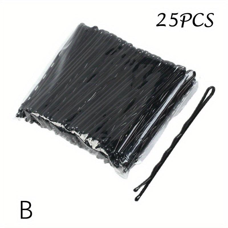 25 Pcs Hair Clips Pins Curly Wavy Slides Bobby Pins Styling Accessories