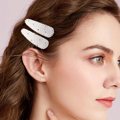 6pcs Floral Printed Hair Clip For Side Hair Bang Braids