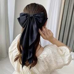 Large Streamer Bow Hair Clip French Barrette Hair Accessories For Women Girls